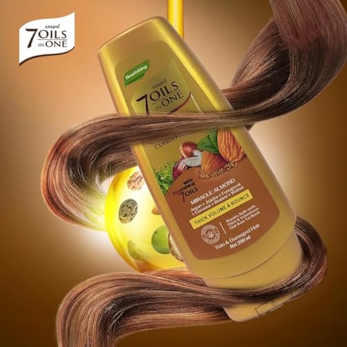 Emami 7 Oils in One Damage Repair Conditioner Miracle Almond 200 ML - Image 5